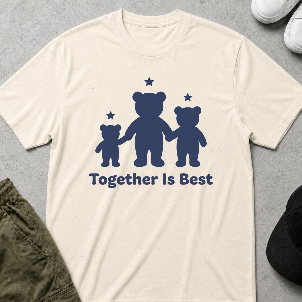 Printify Teddy-Bear Together Is Best T-Shirt Natural / S