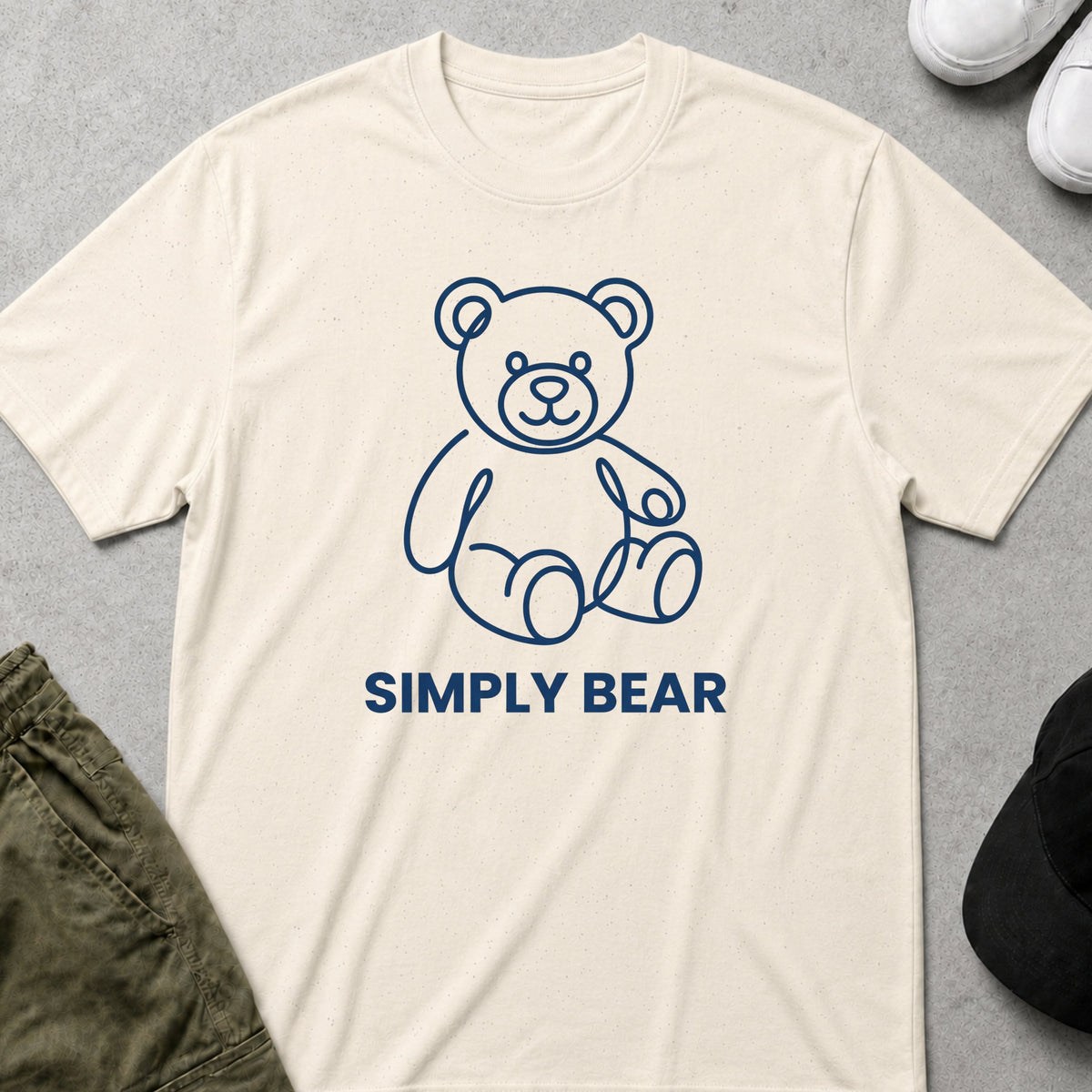 Printify Teddy-Bear Simply Bear T-Shirt Natural / S