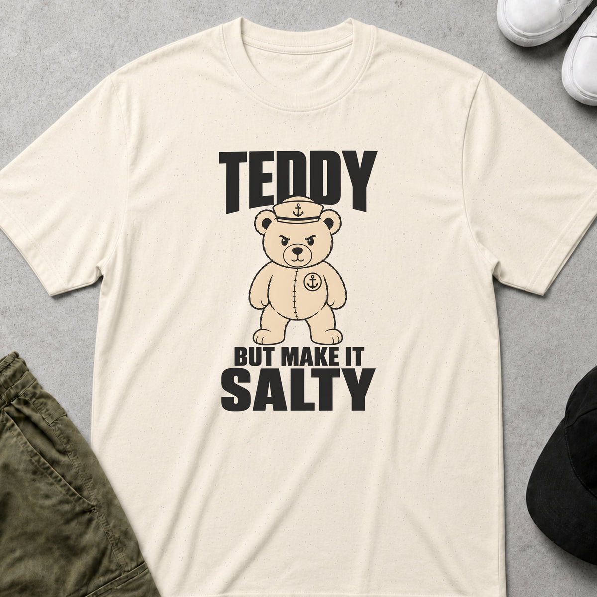 Cool Teds Teddy-Bear Salty Teddy T-Shirt Natural / S