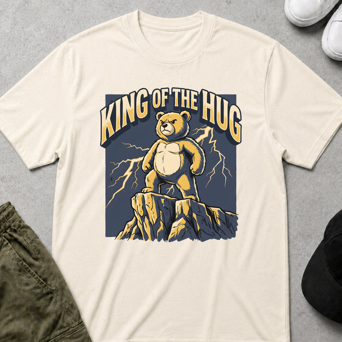 Printify Teddy-Bear Bear Throne T-Shirt Natural / S