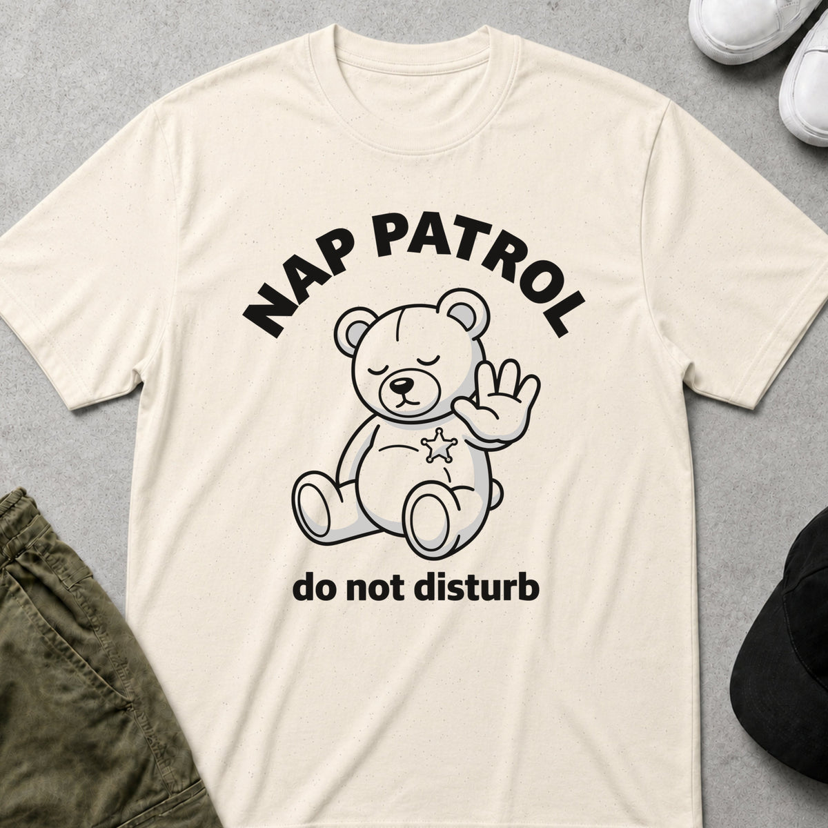 Cool Teds Teddy-Bear Nap Patrol T-Shirt Natural / S