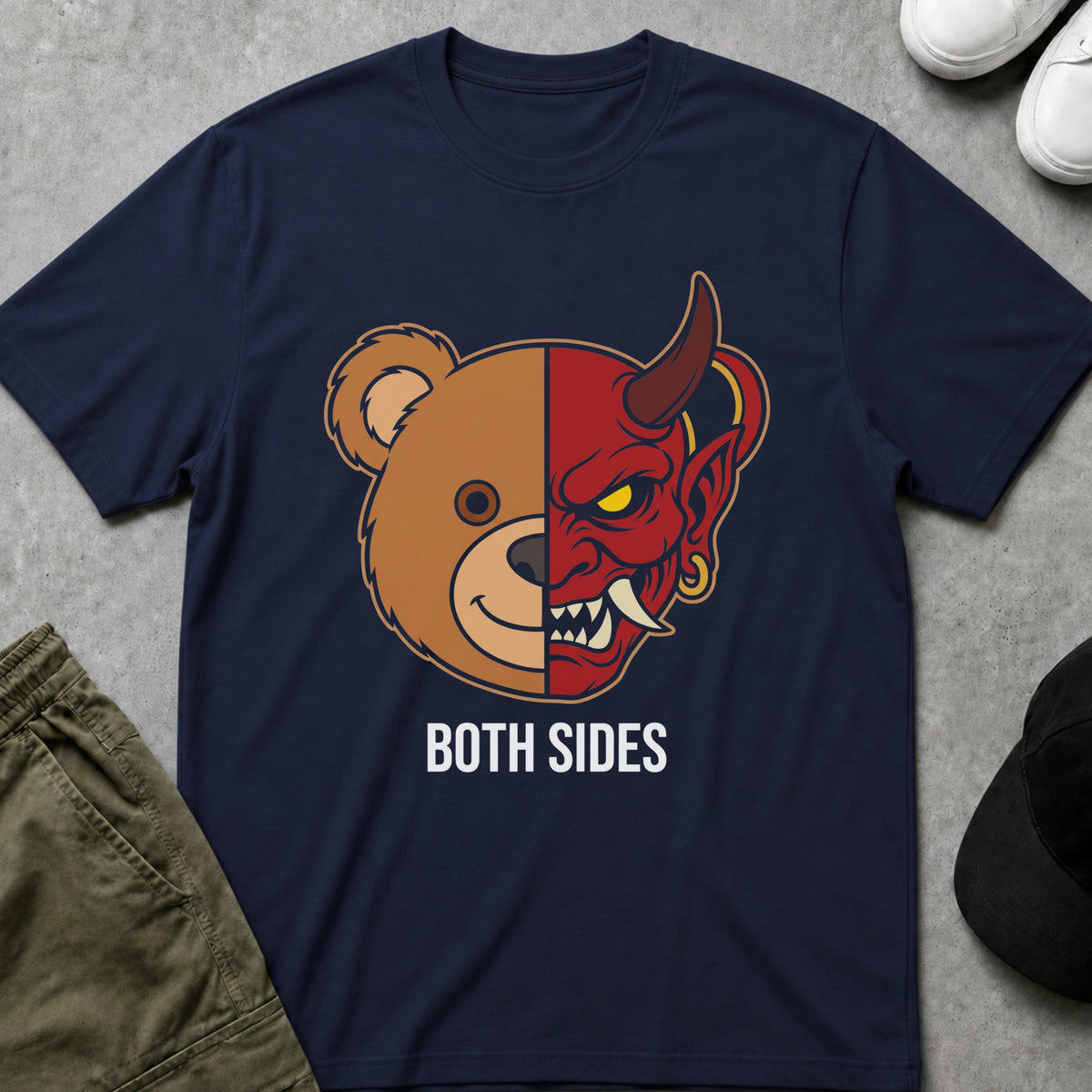 Cool Teds Teddy-Bear Both Sides T-Shirt Navy / S