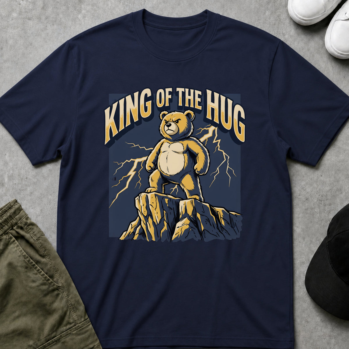Printify Teddy-Bear Bear Throne T-Shirt Navy / S