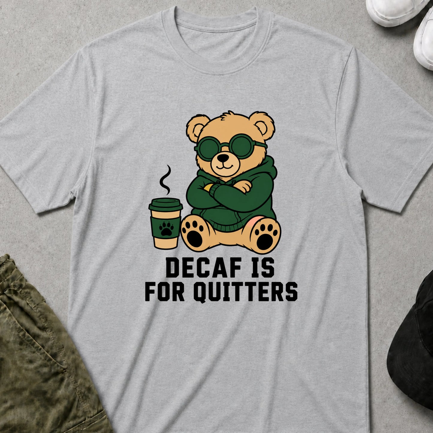 No Decaf T-Shirt Sport Grey