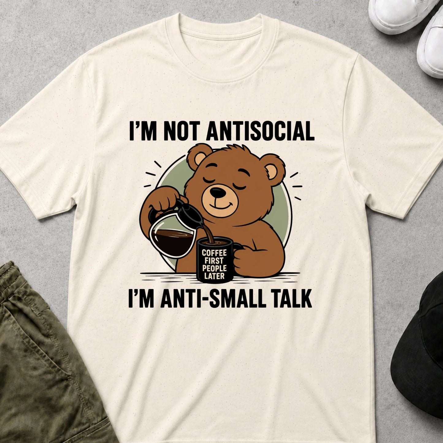 Not Anti Social T-Shirt Natural