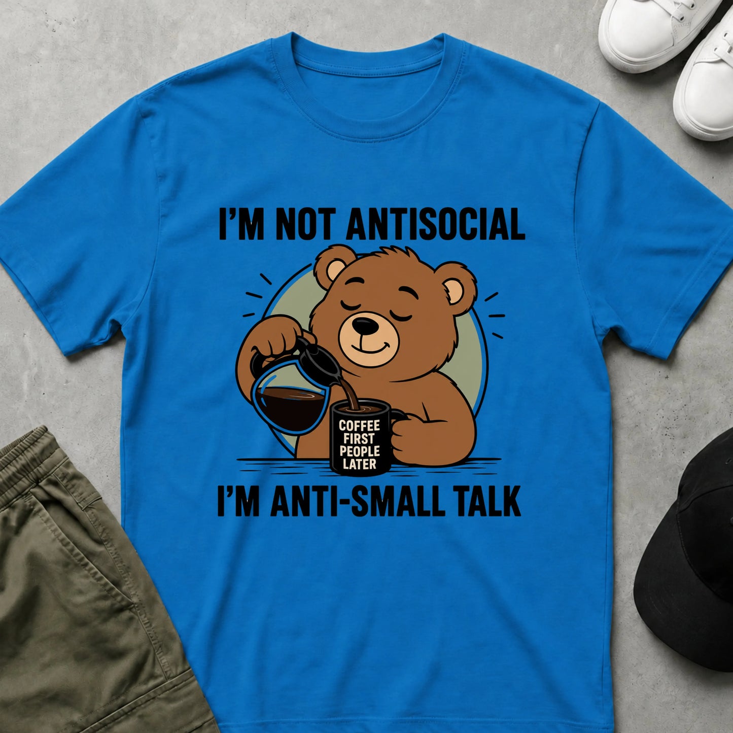 Not Anti Social T-Shirt Sapphire