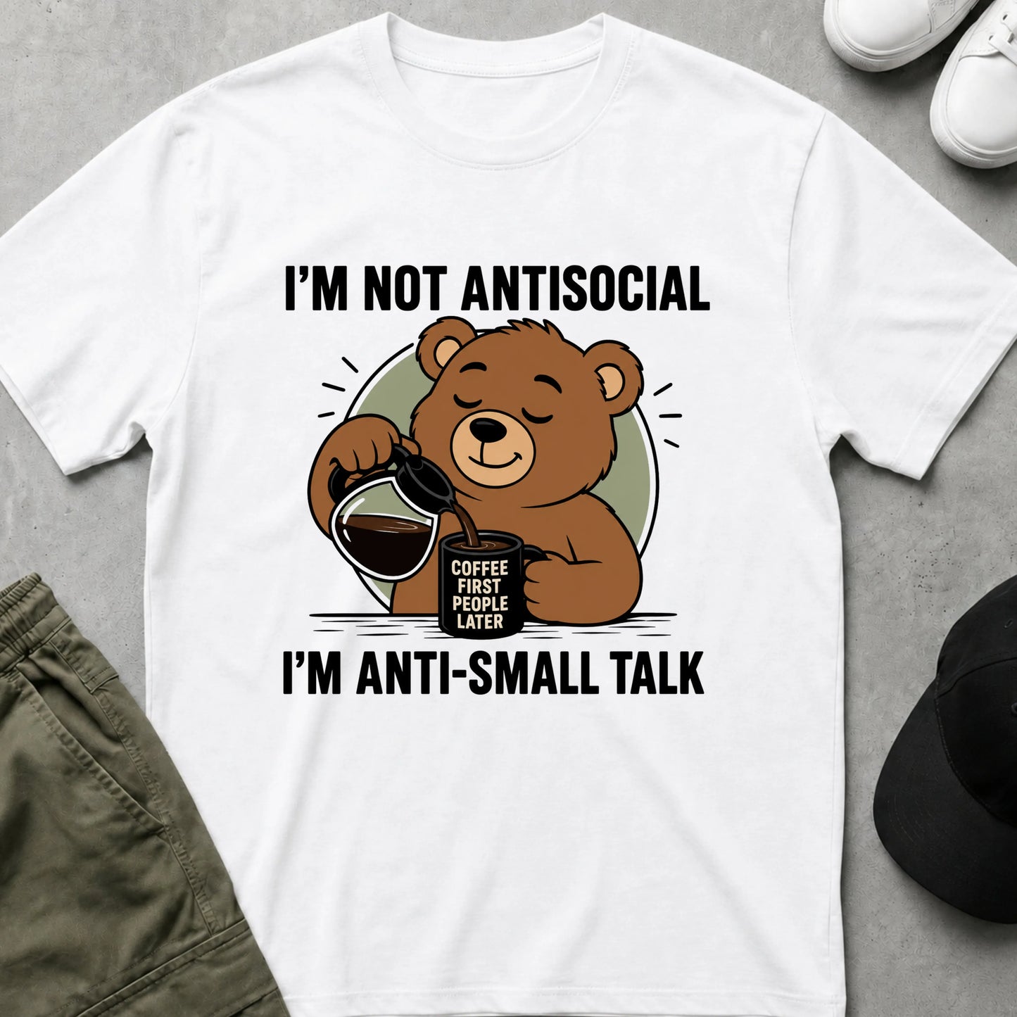 Not Anti Social T-Shirt White
