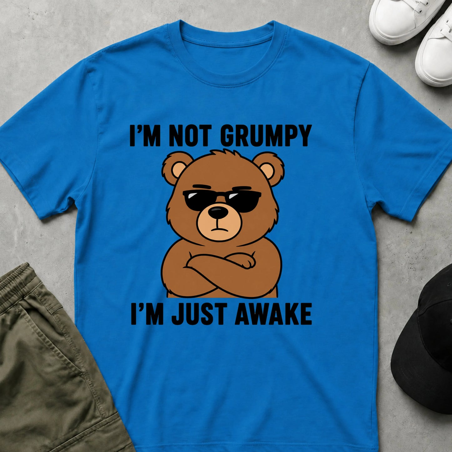 Not Grumpy T-Shirt Sapphire