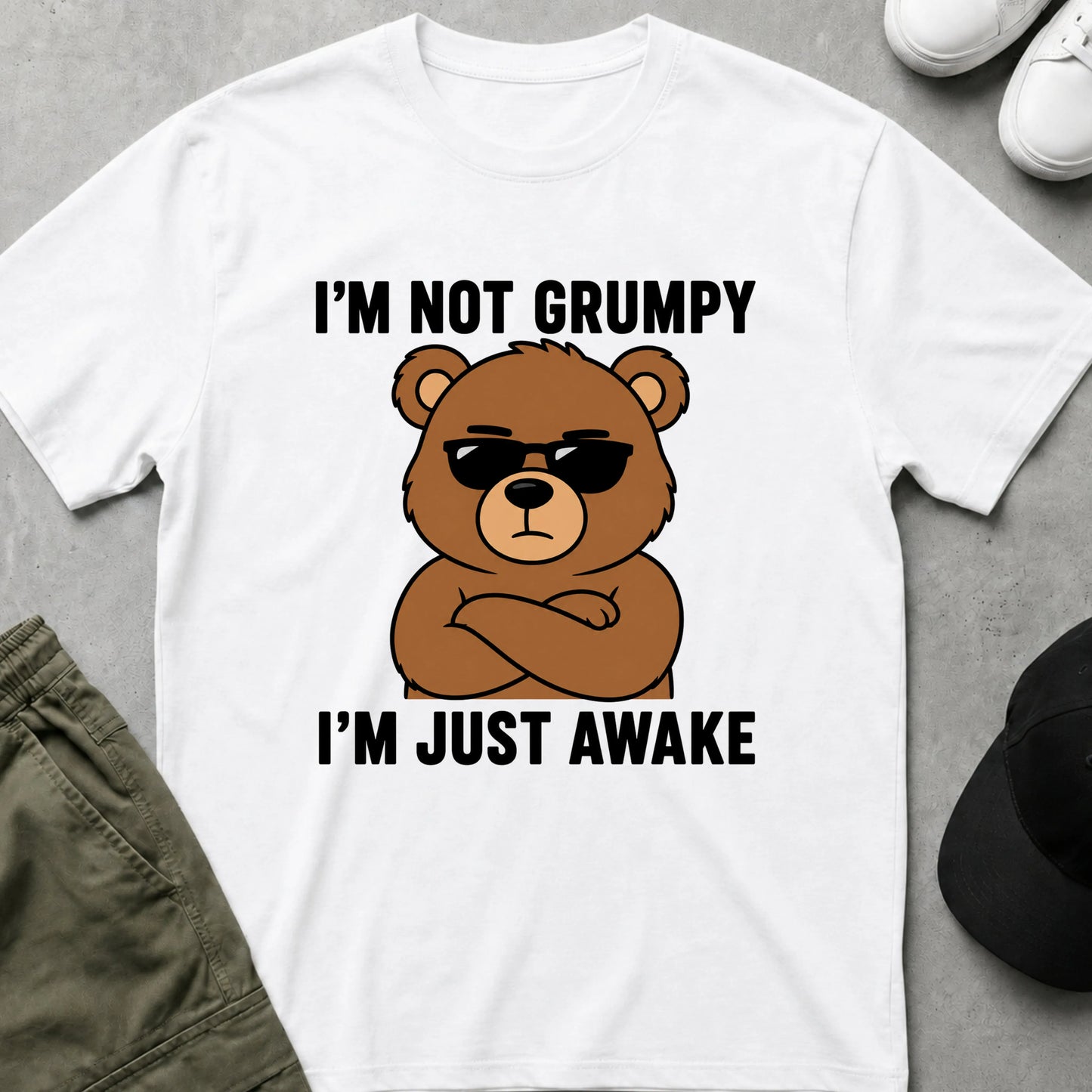 Not Grumpy T-Shirt White