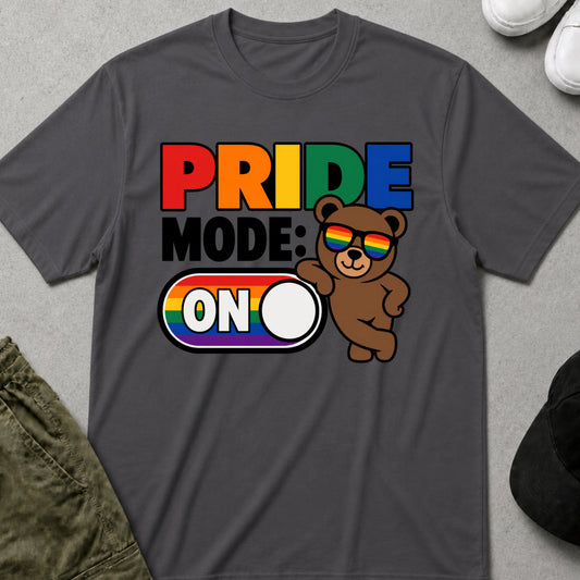 Cool Teds Teddy-Bear Pride Mode T-Shirt Charcoal / S