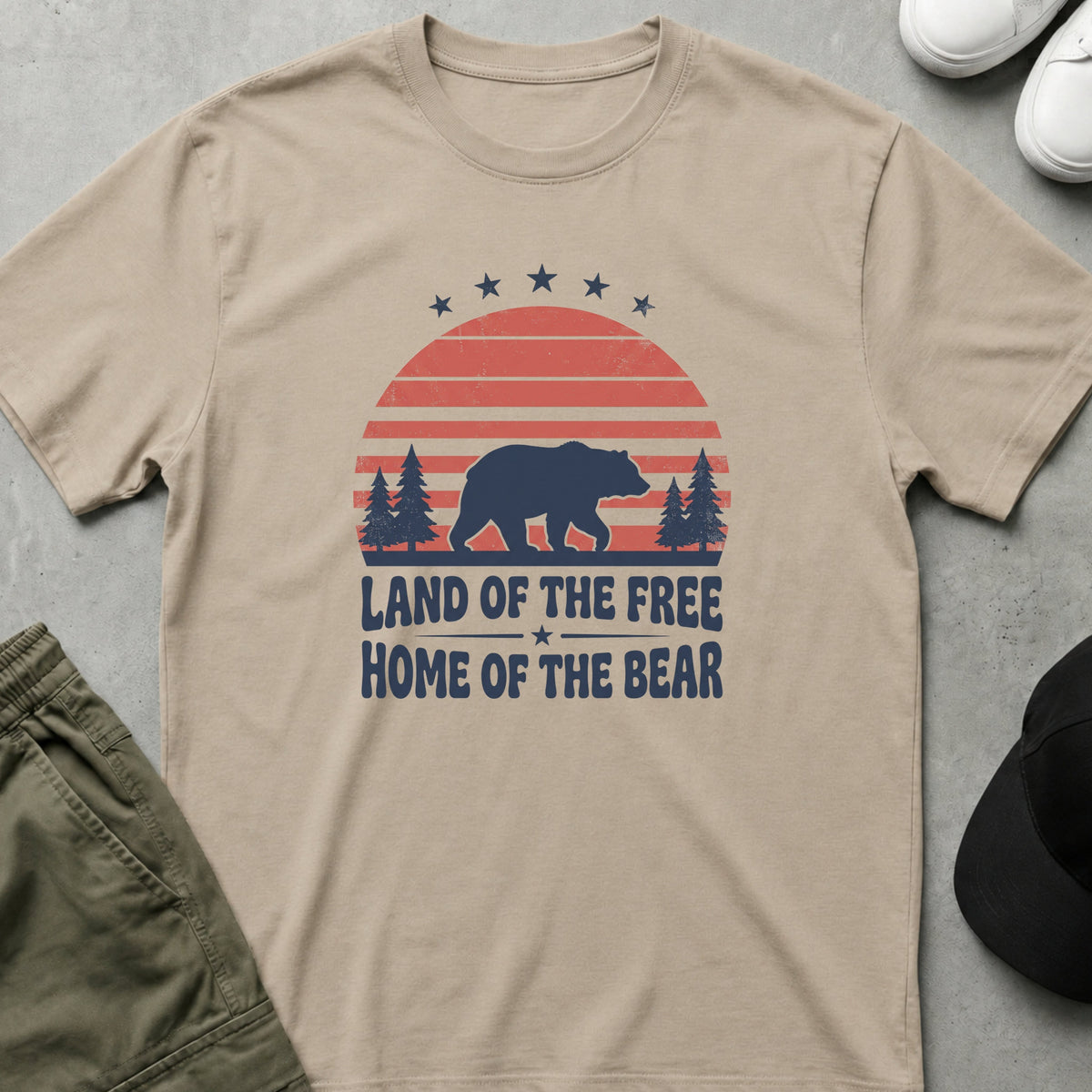 Freedom Bears T-Shirt Sand