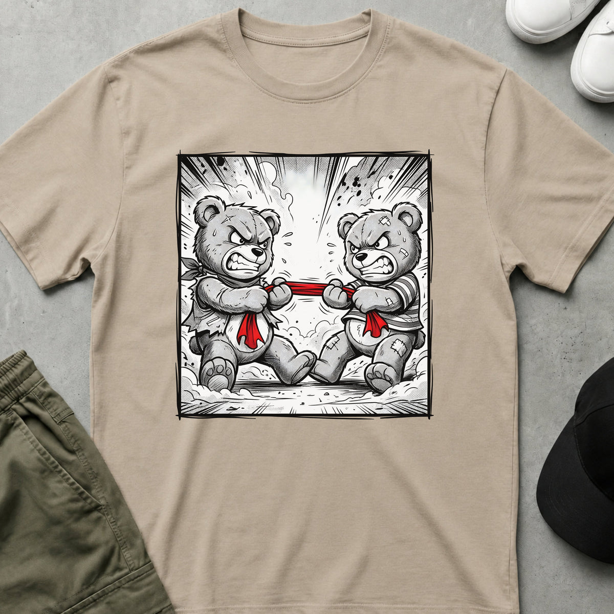 Printify Teddy-Bear Teddy Rumble T-Shirt Sand / S