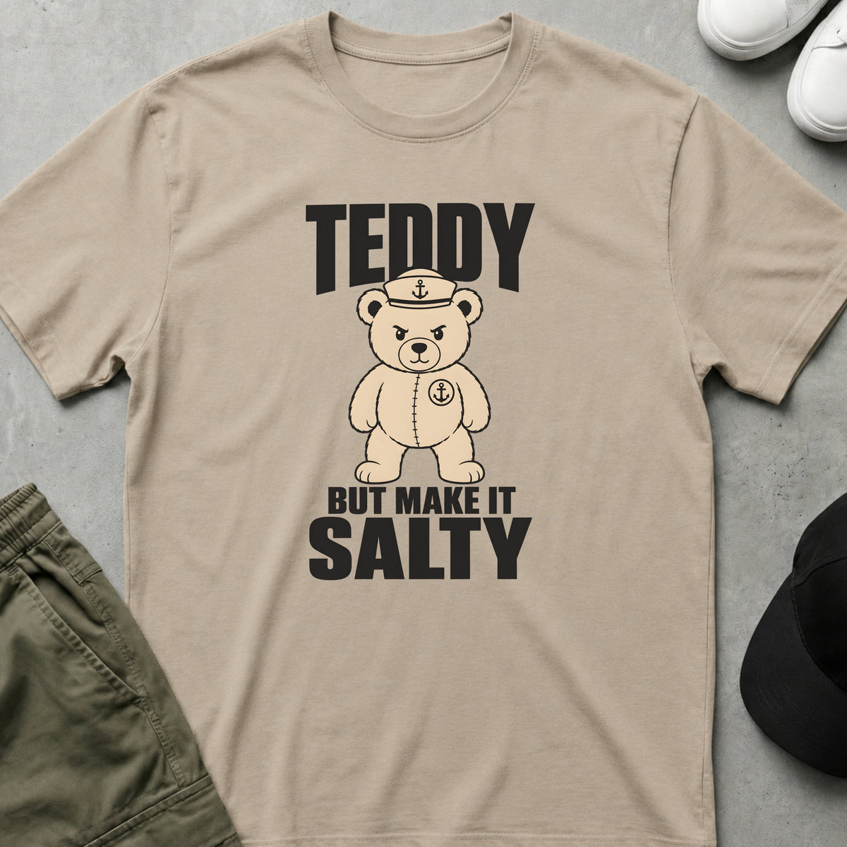 Cool Teds Teddy-Bear Salty Teddy T-Shirt Sand / S