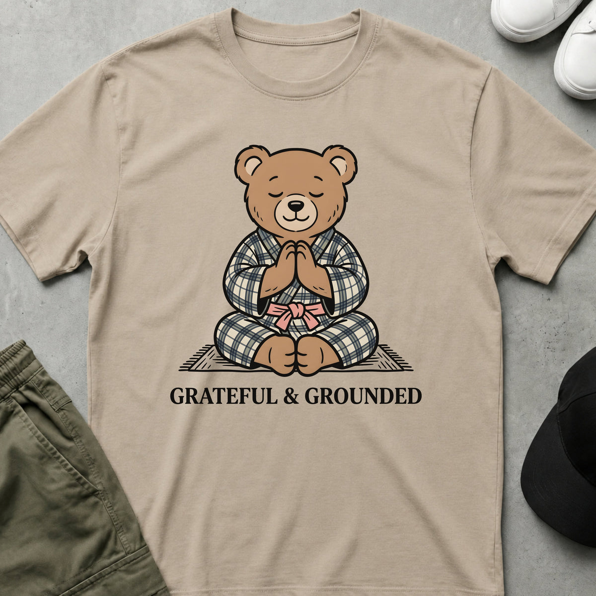 Cool Teds Teddy-Bear Grounded Bear T-Shirt Sand / S