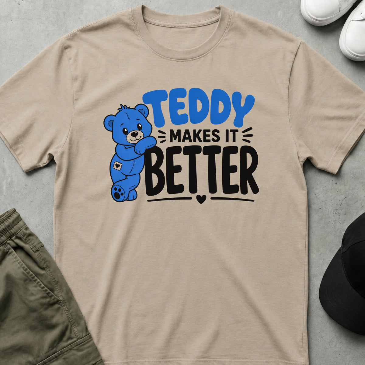Cool Teds Teddy-Bear Bear Therapy T-Shirt Sand / S