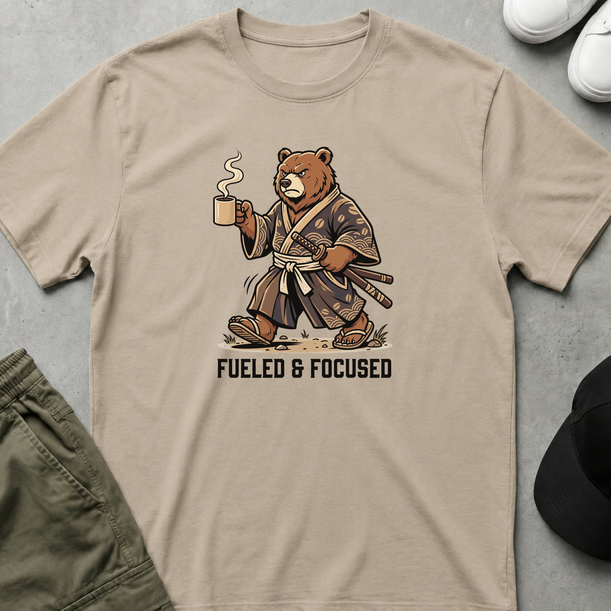 Cool Teds Teddy-Bear Warrior Bear T-Shirt Sand / S