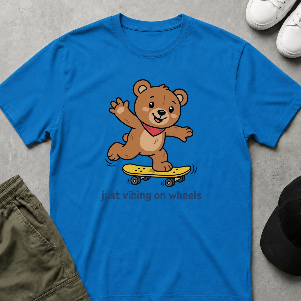 Vibing On Wheels T-Shirt Sapphire