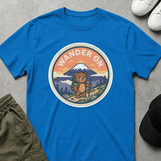 Printify Teddy-Bear Wander On T-Shirt Sapphire / S