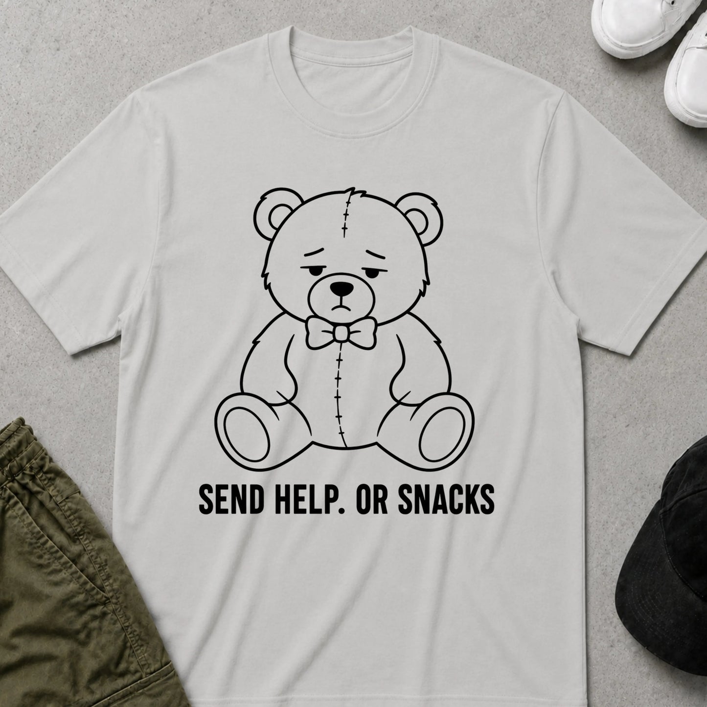 Send Help T-Shirt Ice Grey