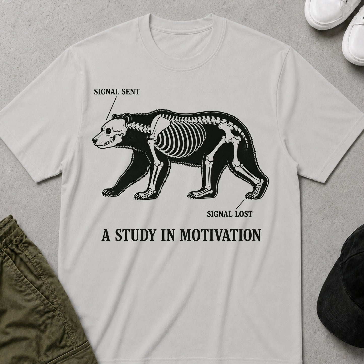 Signal Sent T-Shirt Ice Grey
