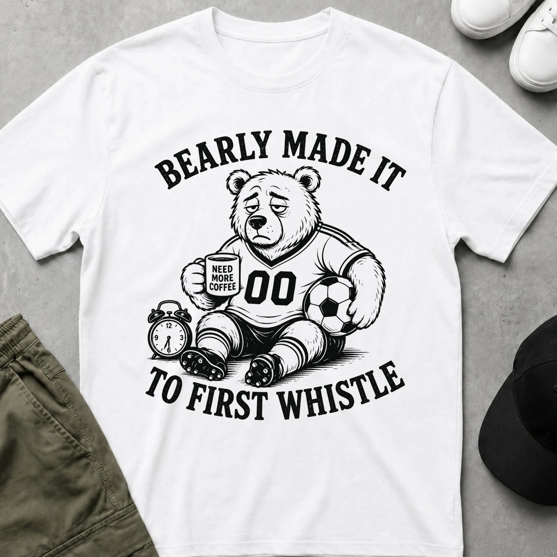 Cool Teds Teddy-Bear Soccer Star T-Shirt White / S