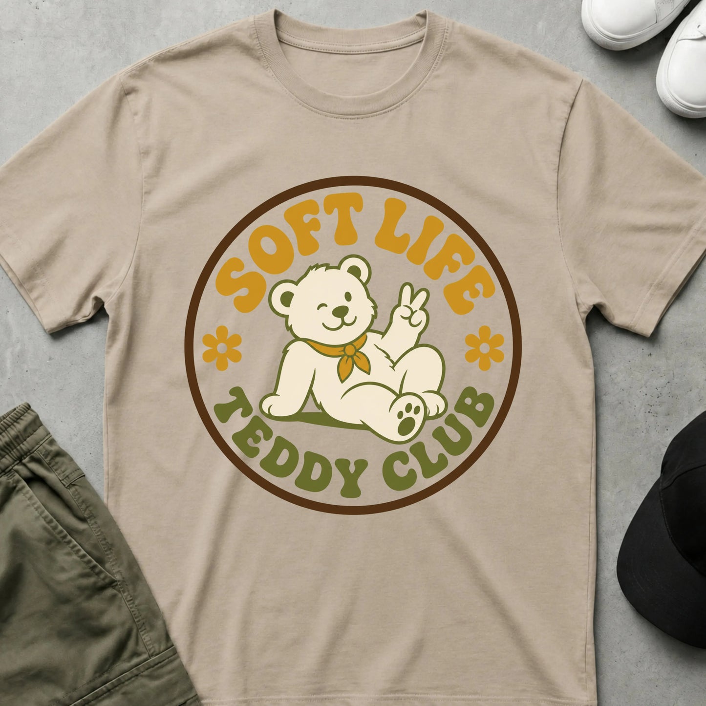 Soft Life Club T-Shirt Sand