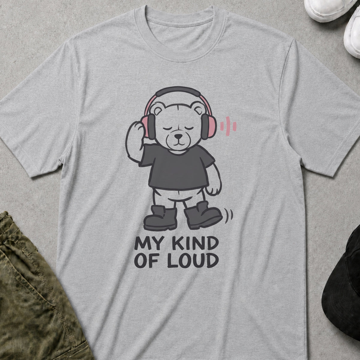 Loud Bear T-Shirt Sport Grey