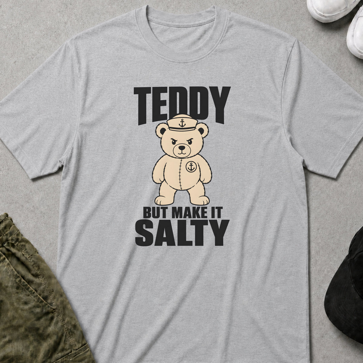 Cool Teds Teddy-Bear Salty Teddy T-Shirt Sport Grey / S