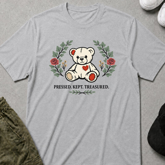 Cool Teds Teddy-Bear Pressed Kept Treasured T-Shirt Sport Grey / S