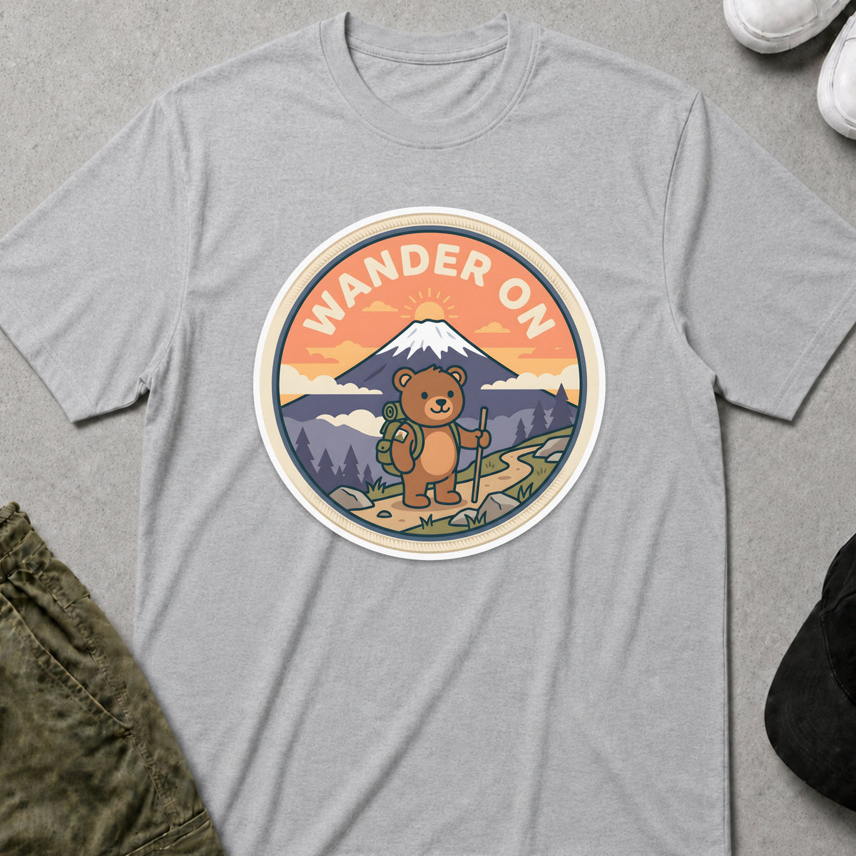 Printify Teddy-Bear Wander On T-Shirt Sport Grey / S