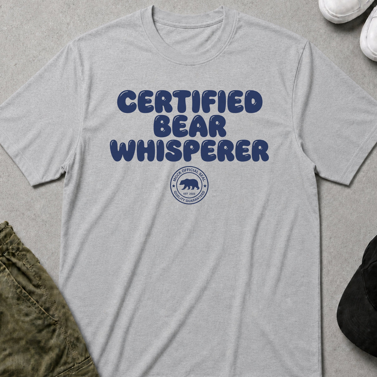 Cool Teds Teddy-Bear Certified Bear Whisperer T-Shirt Sport Grey / S