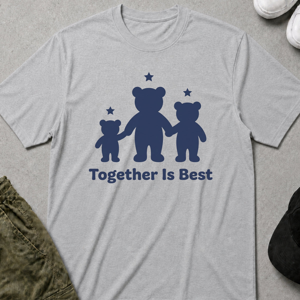 Printify Teddy-Bear Together Is Best T-Shirt Sport Grey / S