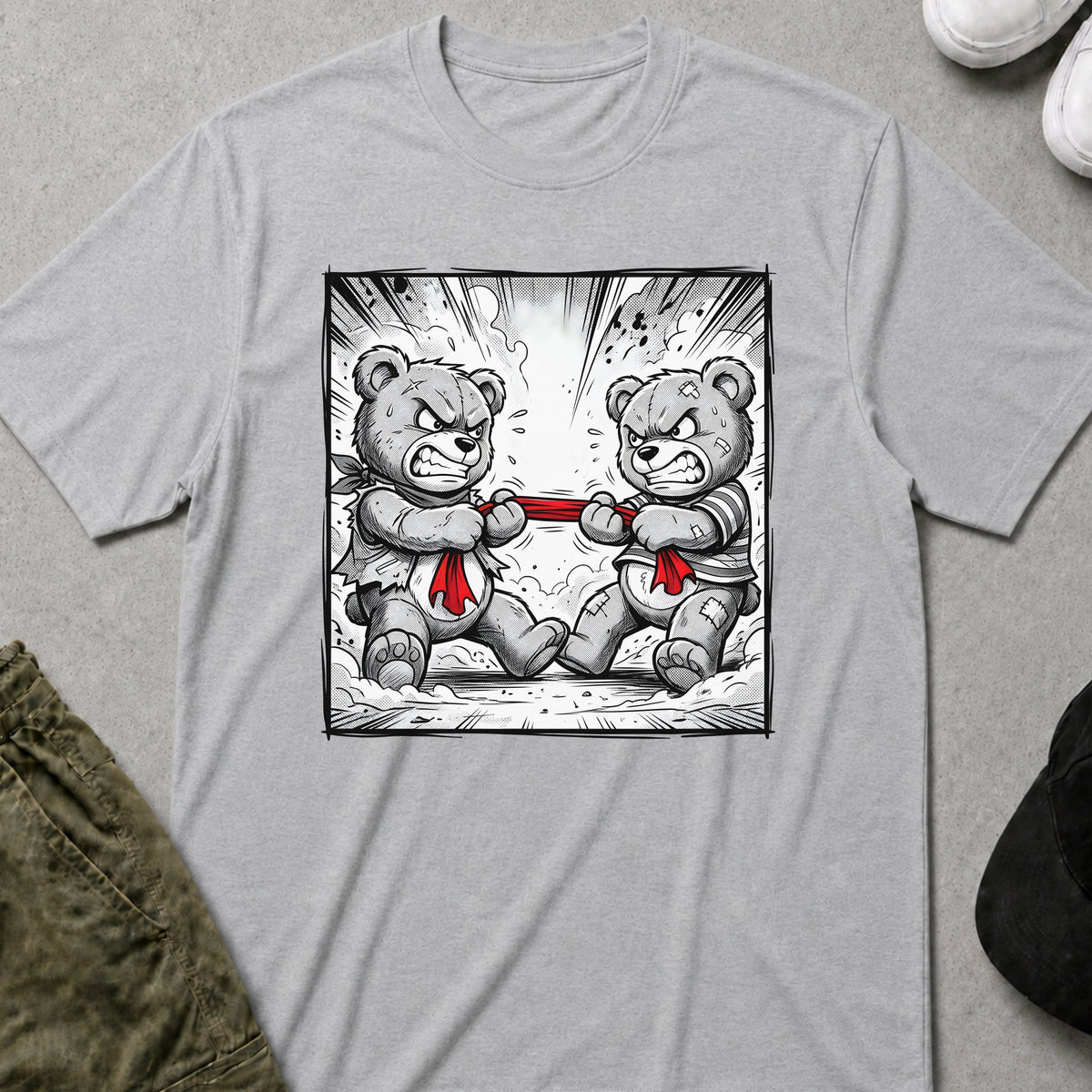 Printify Teddy-Bear Teddy Rumble T-Shirt Sport Grey / S