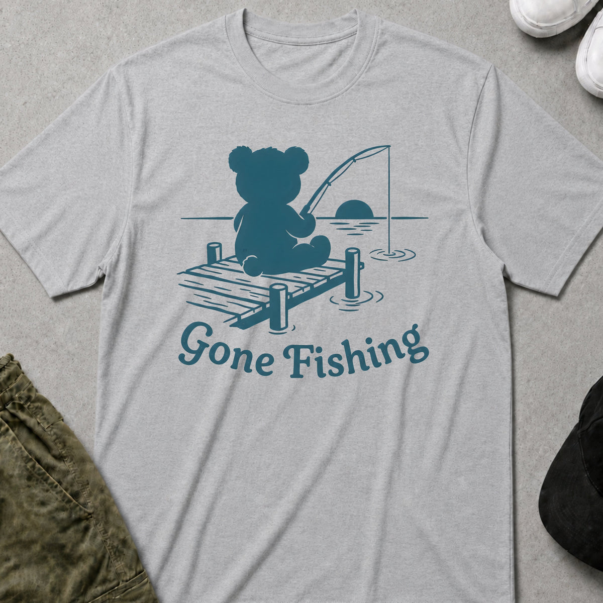 Printify Teddy-Bear Teddy's Catch T-Shirt Sport Grey / S