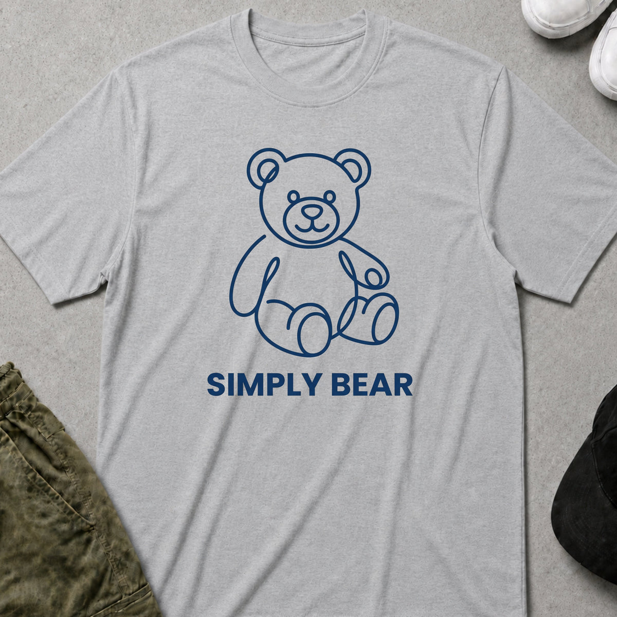 Printify Teddy-Bear Simply Bear T-Shirt Sport Grey / S