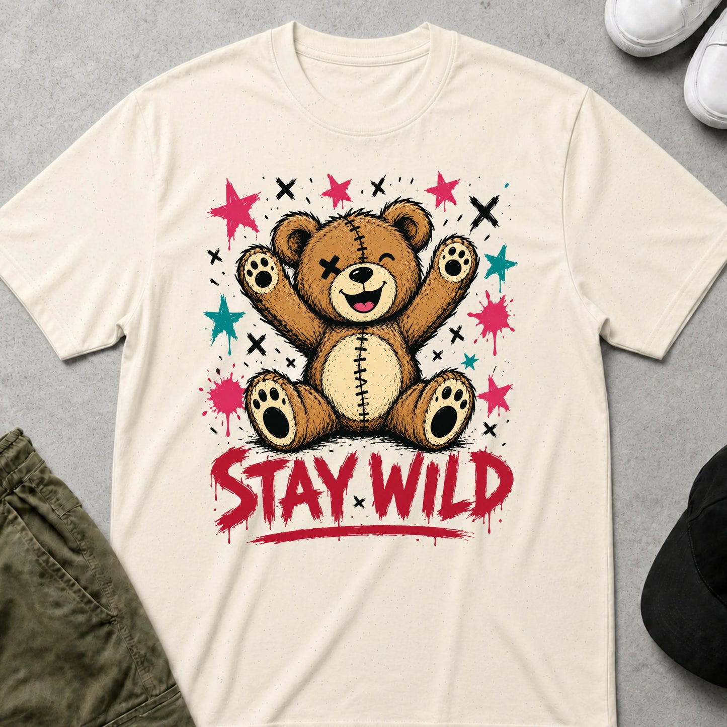 Stay Wild T-Shirt Natural