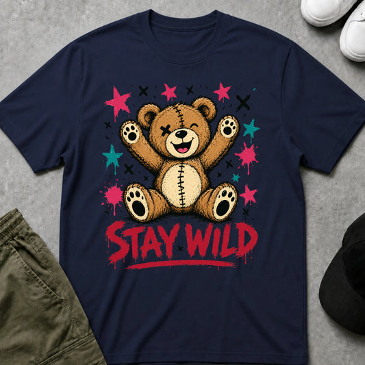 Stay Wild T-Shirt Navy