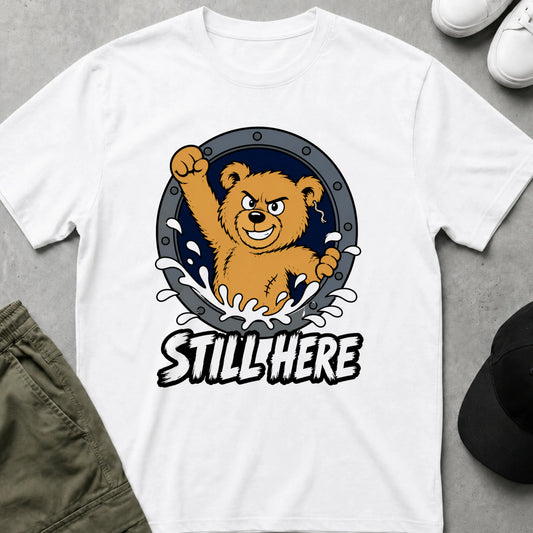 Cool Teds Teddy-Bear Still Here T-Shirt White / S