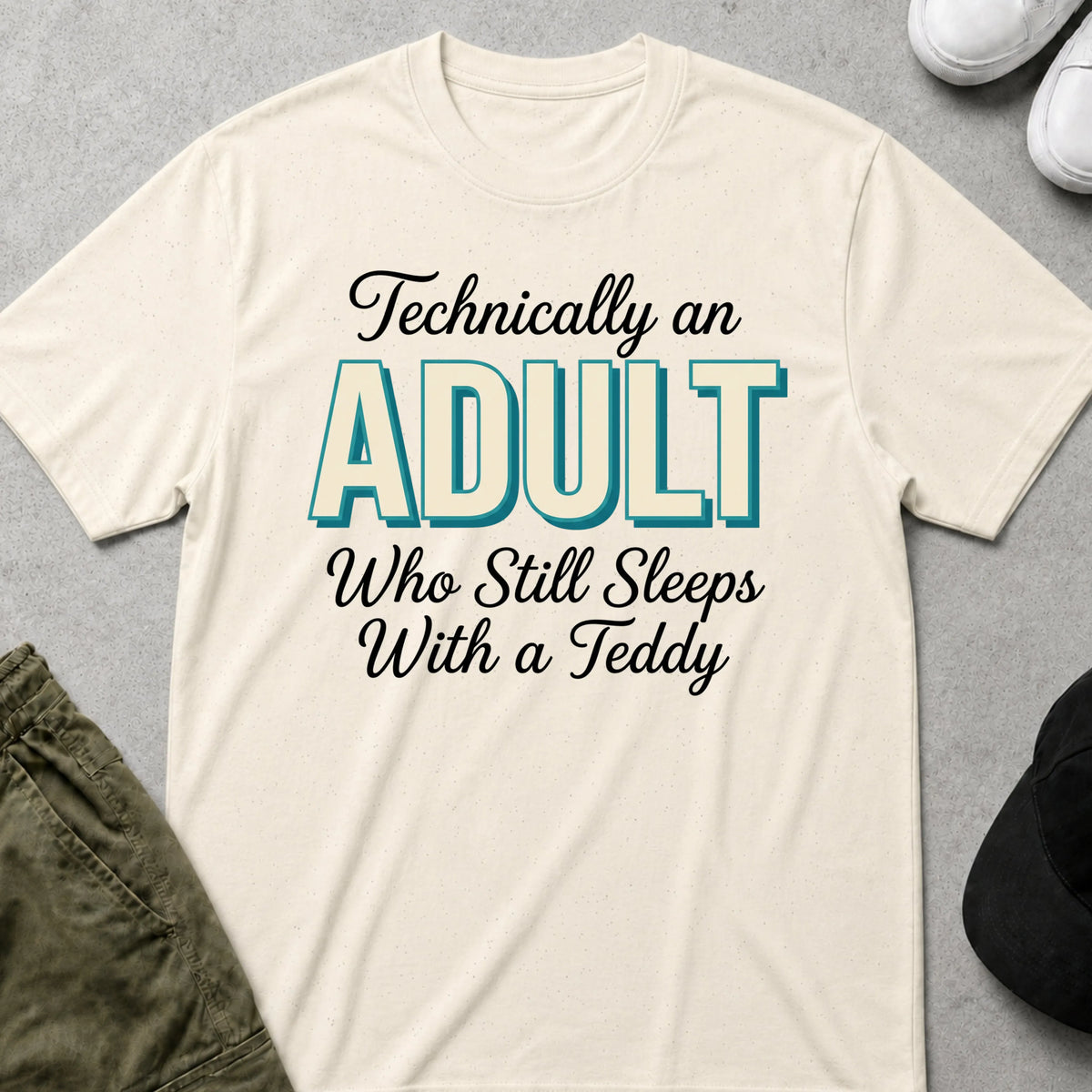 Cool Teds Teddy-Bear Still Sleeping T-Shirt Natural / S