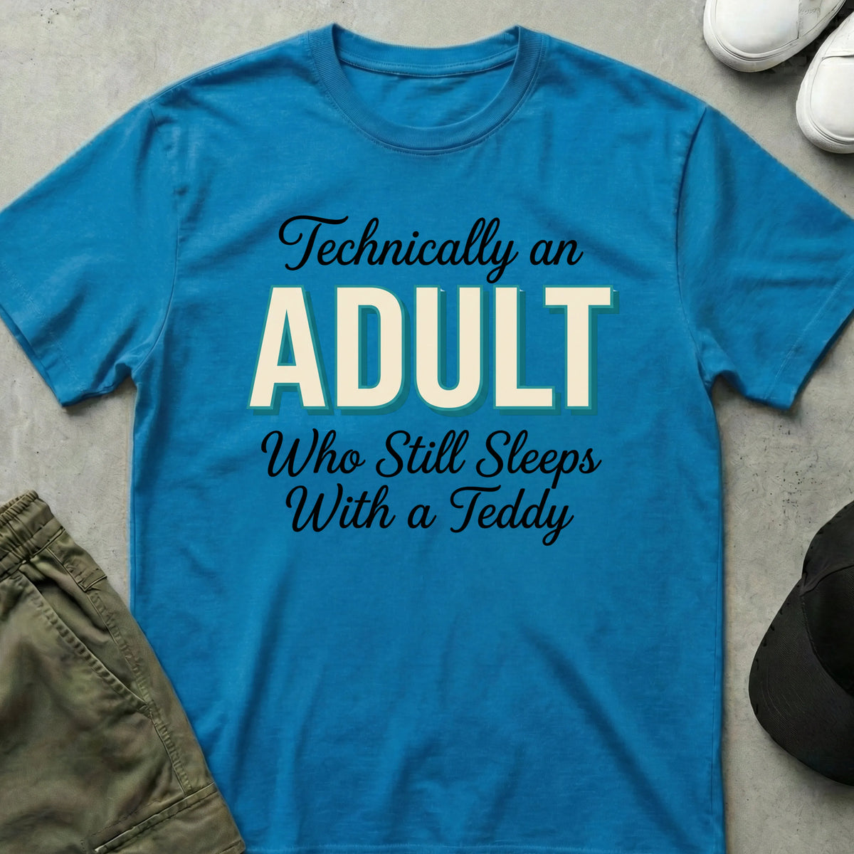 Cool Teds Teddy-Bear Still Sleeping T-Shirt Sapphire / S