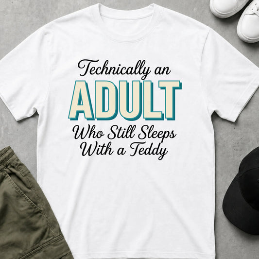 Cool Teds Teddy-Bear Still Sleeping T-Shirt White / S