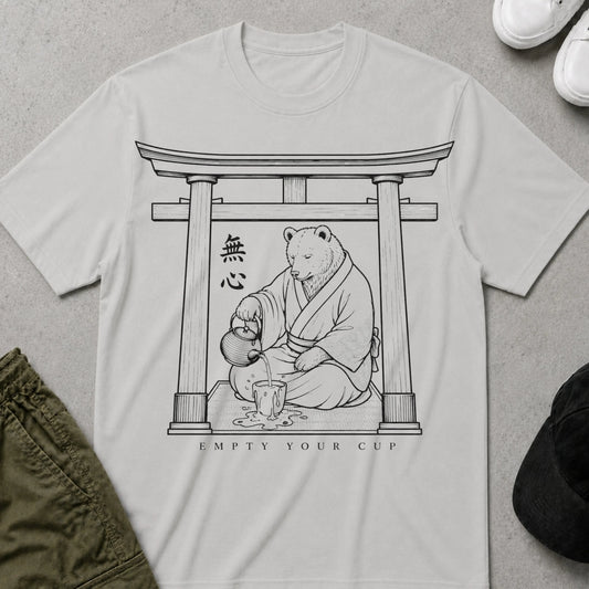 Cool Teds Teddy-Bear Still Your Mind T-Shirt Ice Grey / S