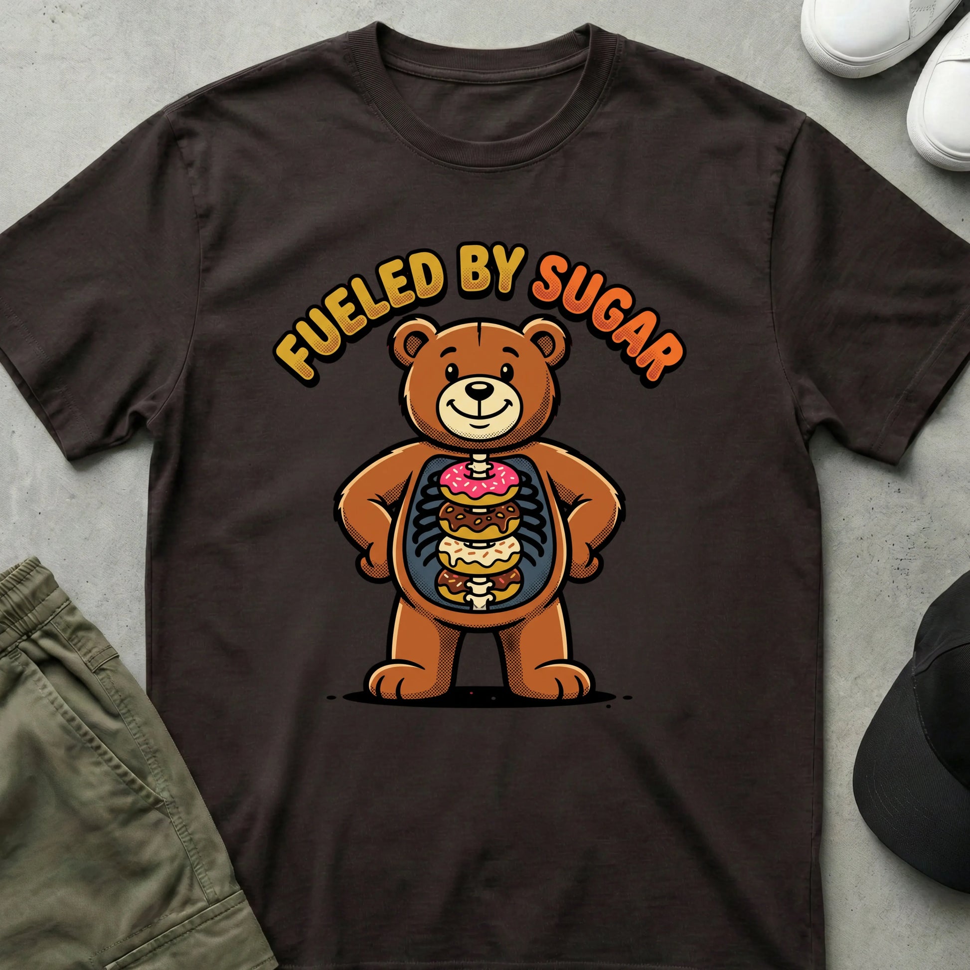 Cool Teds Teddy-Bear Sugar Rush T-Shirt Dark Chocolate / S