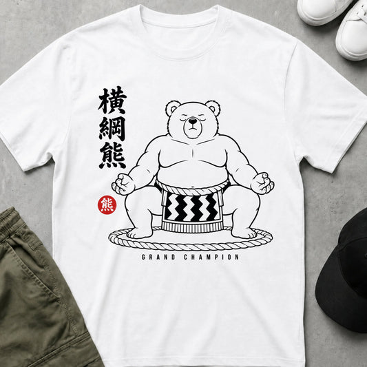 Cool Teds Teddy-Bear Sumo Star T-Shirt White / S