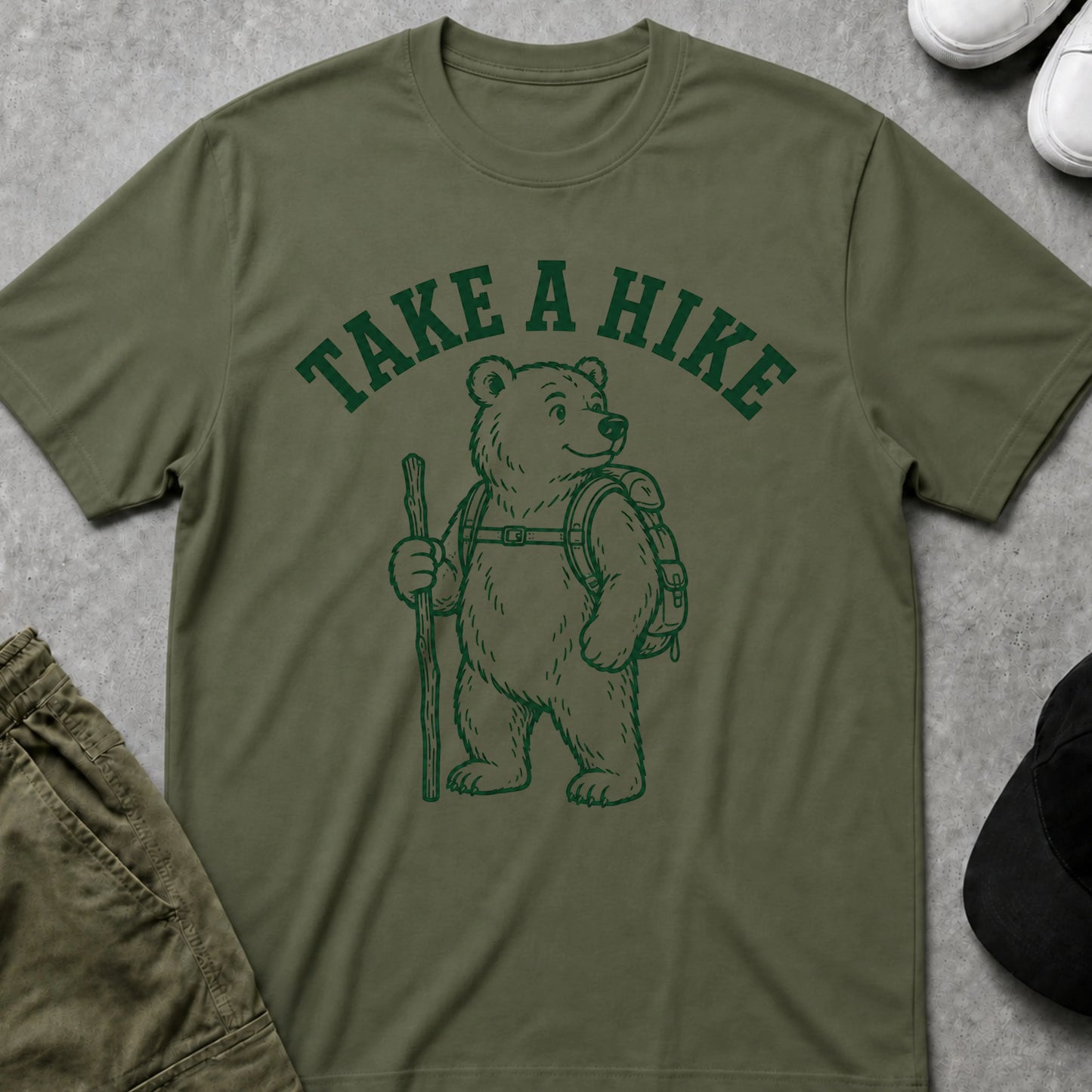 Take a Hike T-Shirt Military Green