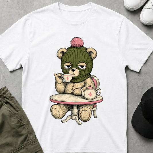 Teatime Teddy T-Shirt White