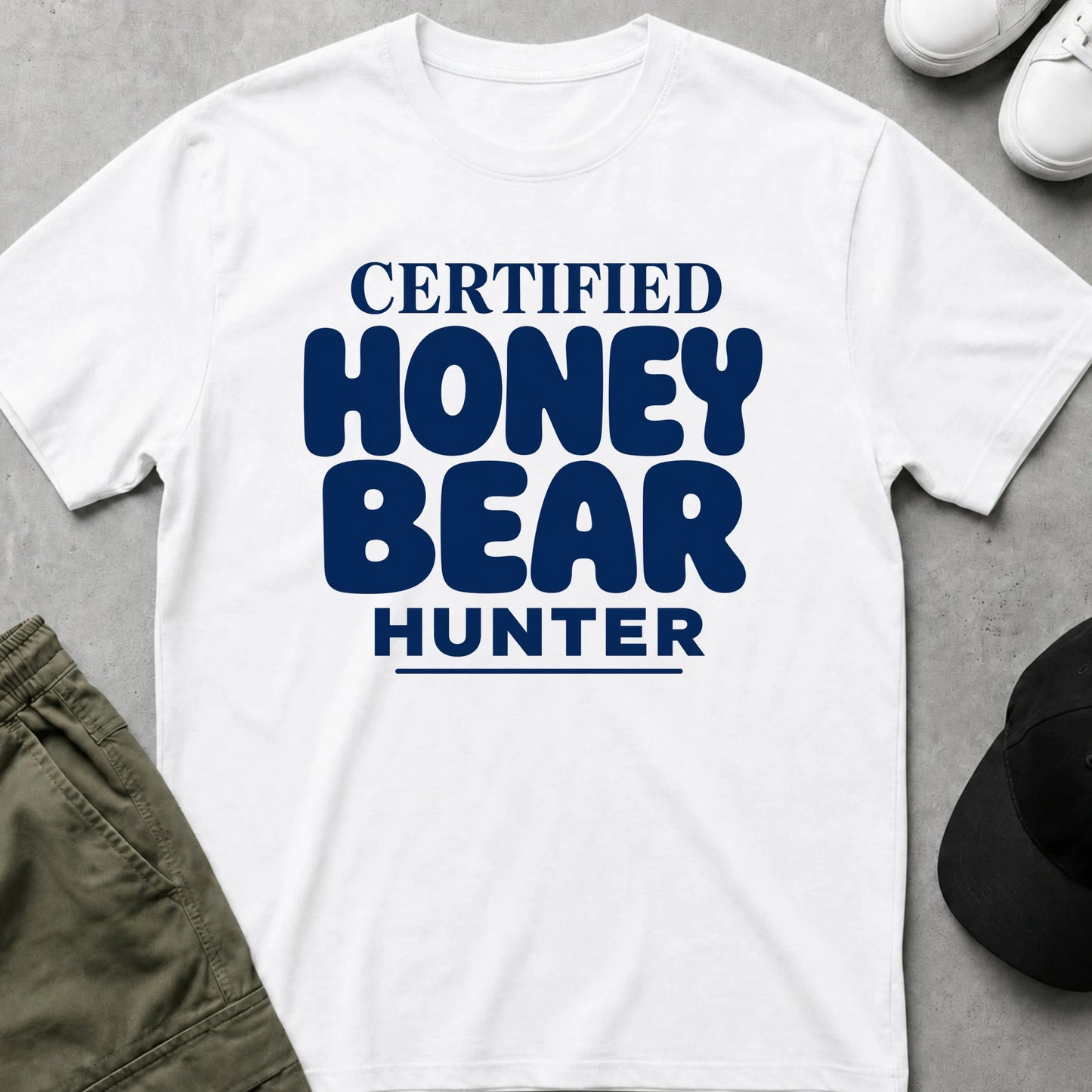 Cool Teds Teddy-Bear Honey Bear Hunter T-Shirt White / S