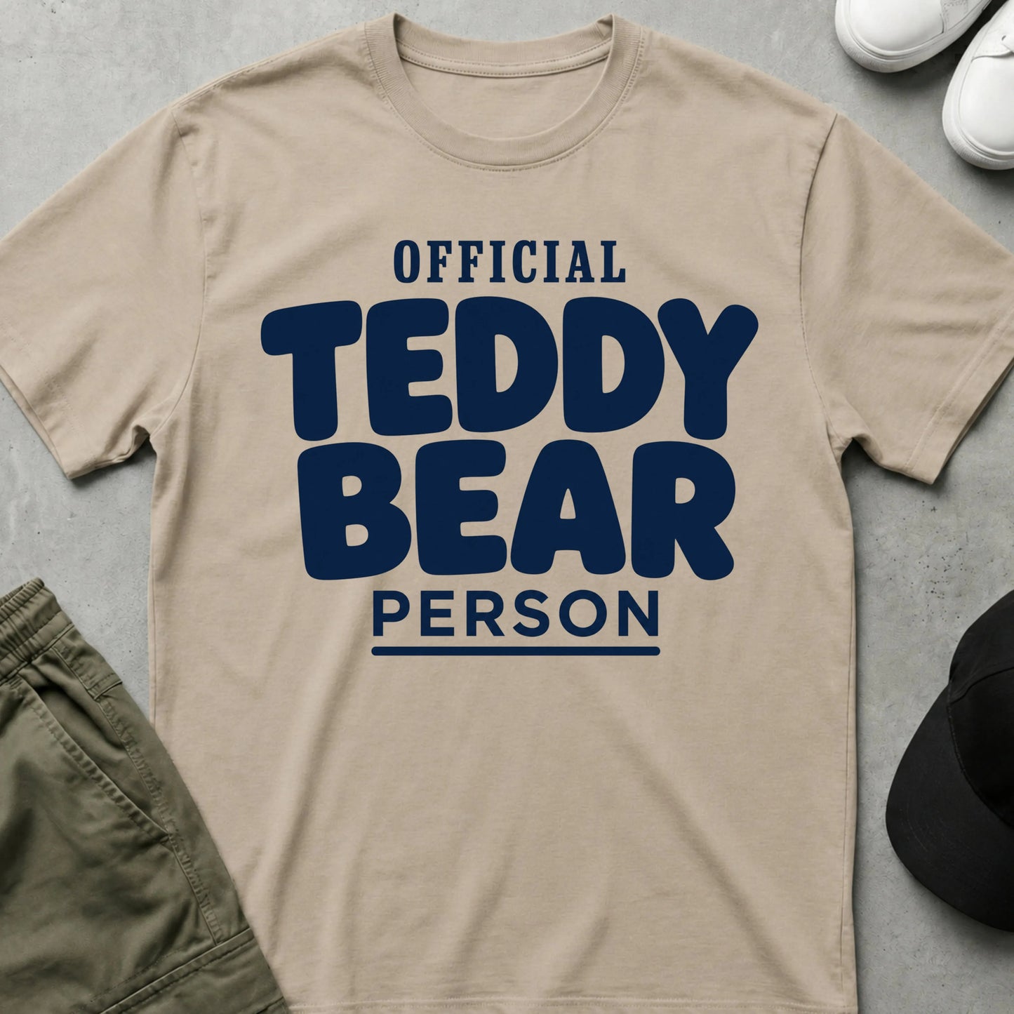 Teddy Bear Person T-Shirt Sand