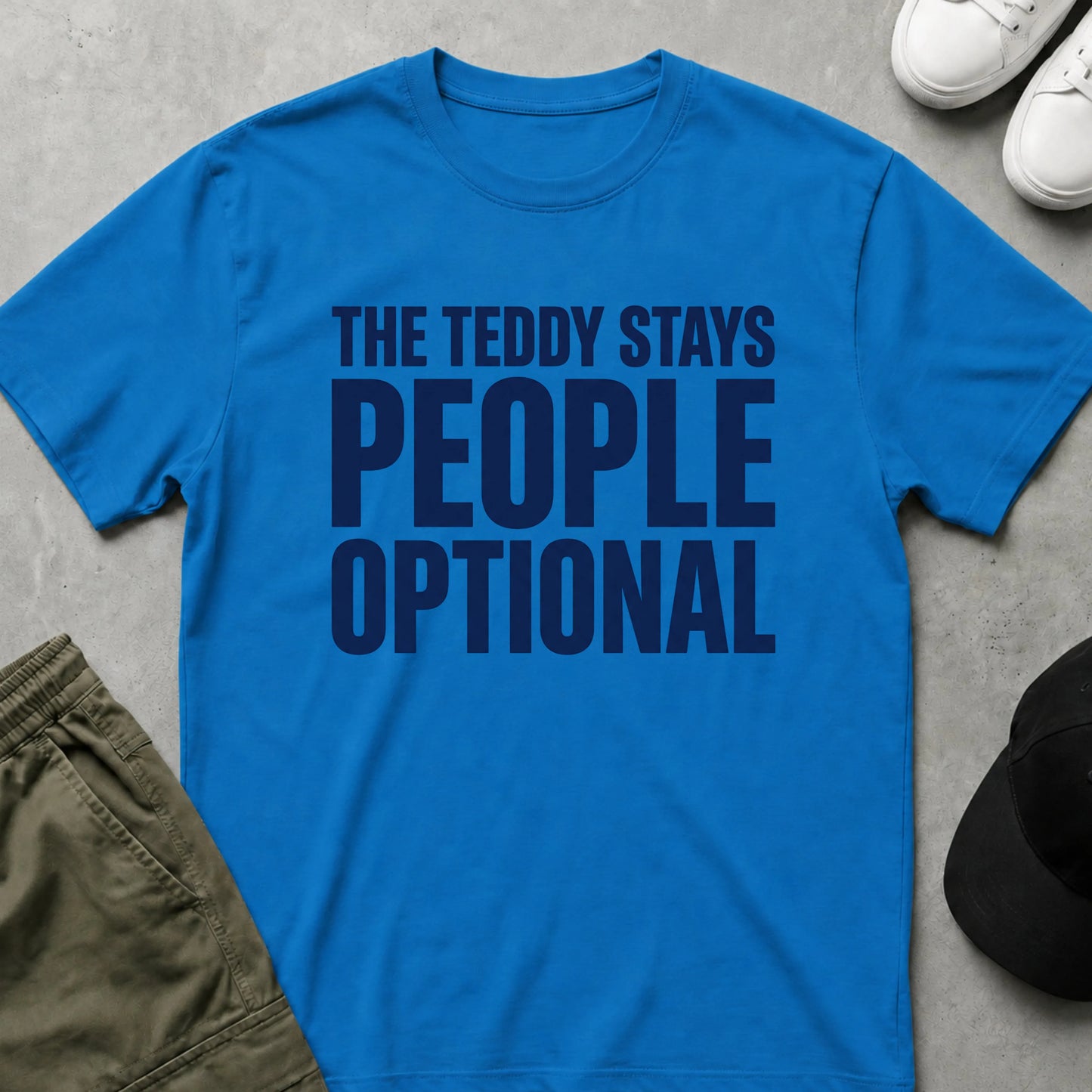 Teddy Stays T-Shirt Sapphire