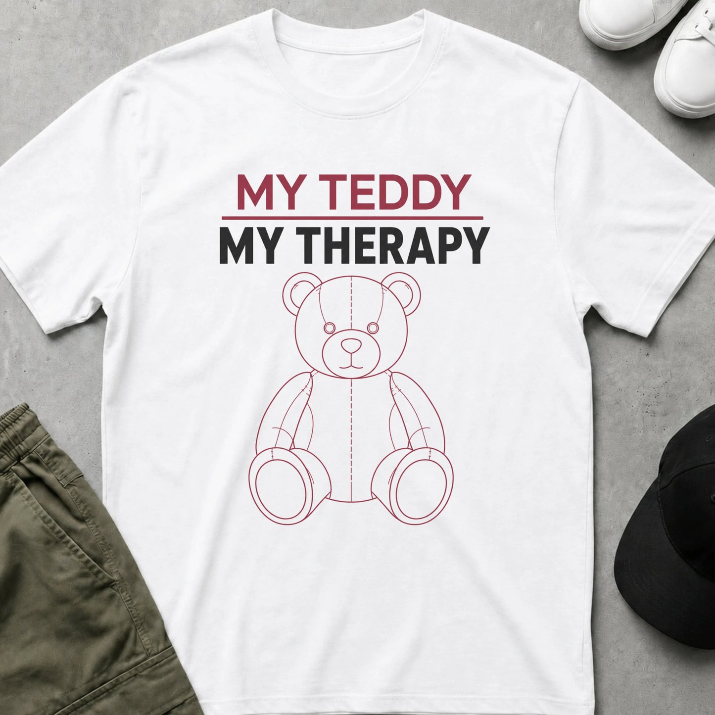 Teddy Therapy T-Shirt White